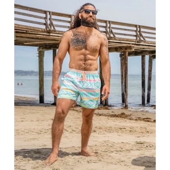 Chubbies Tribal Aztec Swim 7” Trunks Board Shorts Teen XL 18/20 Mens M 30-34 $70 - Picture 5 of 16